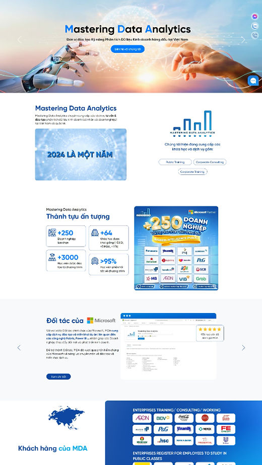 Landing page khách hàng Web1trang