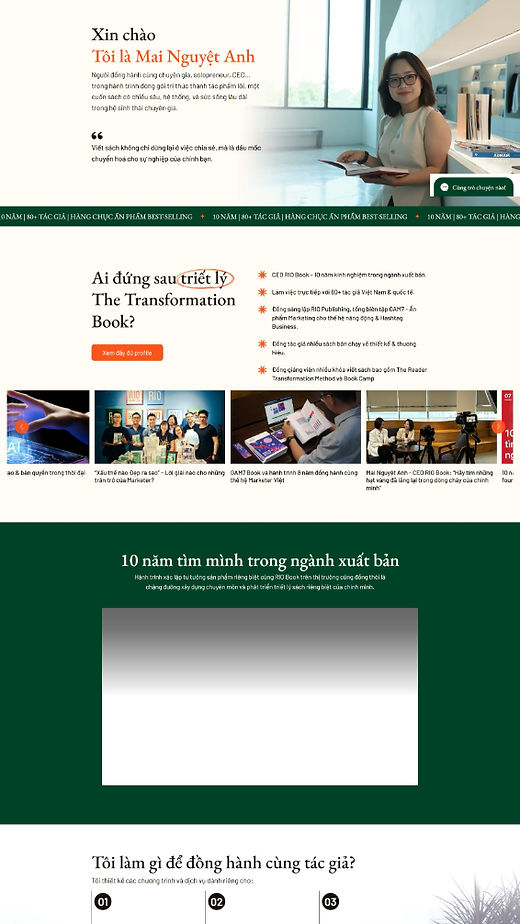 Landing page khách hàng Web1trang