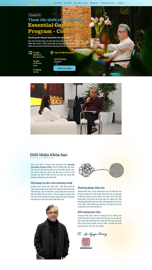 Landing page khách hàng Web1trang