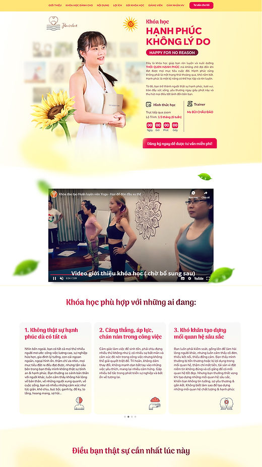 Landing page khách hàng Web1trang