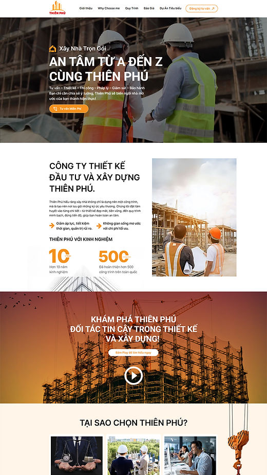 Landing page khách hàng Web1trang